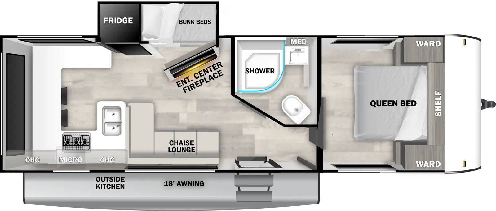 Evo West 2480VBX Floorplan